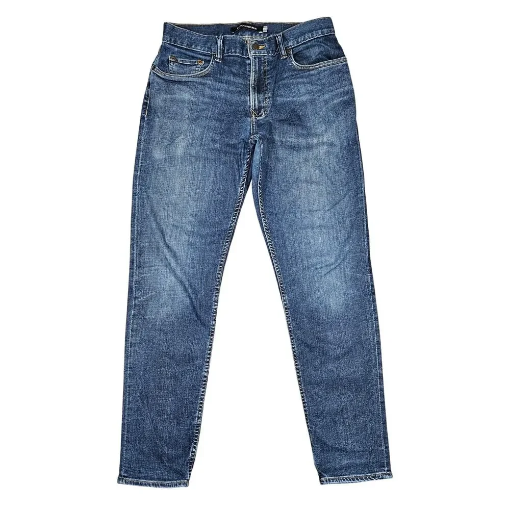 BANANA REPUBLIC MEN'S TAPERED COTTON BLEND RMD JEANS – MEDIUM WASH – SIZE 32×32